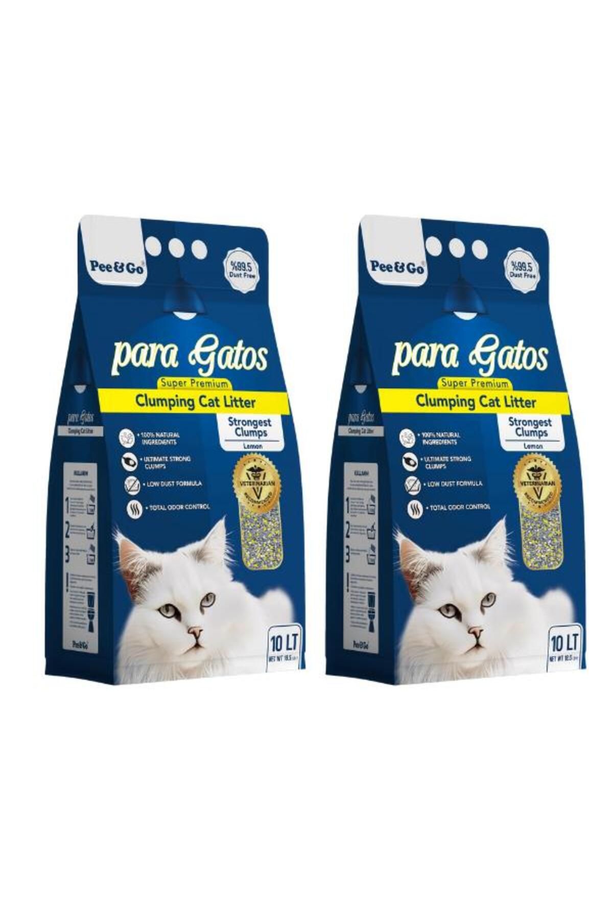 Glipet Paragatos Aktif Karbon Ve Limonlu İnce Taneli Kedi Kumu 10 LT 2'li Paket