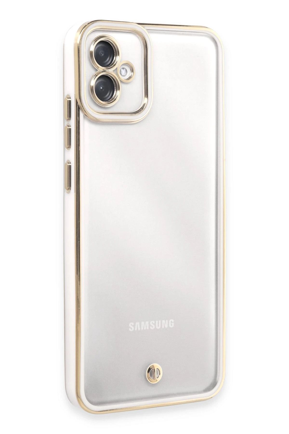 NewFace Samsung Galaxy A04E Kılıf Liva Lens Silikon - Beyaz HNZRN