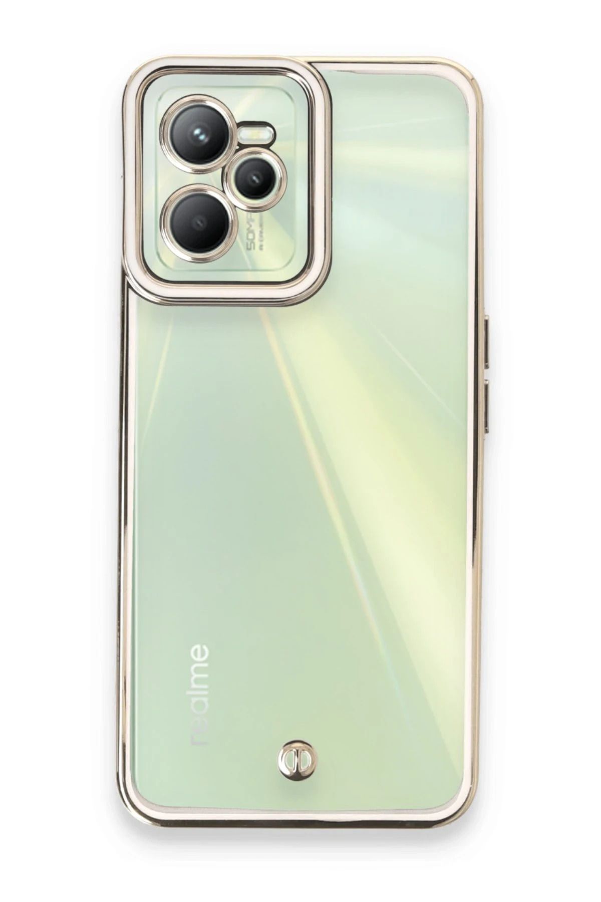 NewFace Realme C35 Kılıf Liva Lens Silikon - Beyaz BSTMY