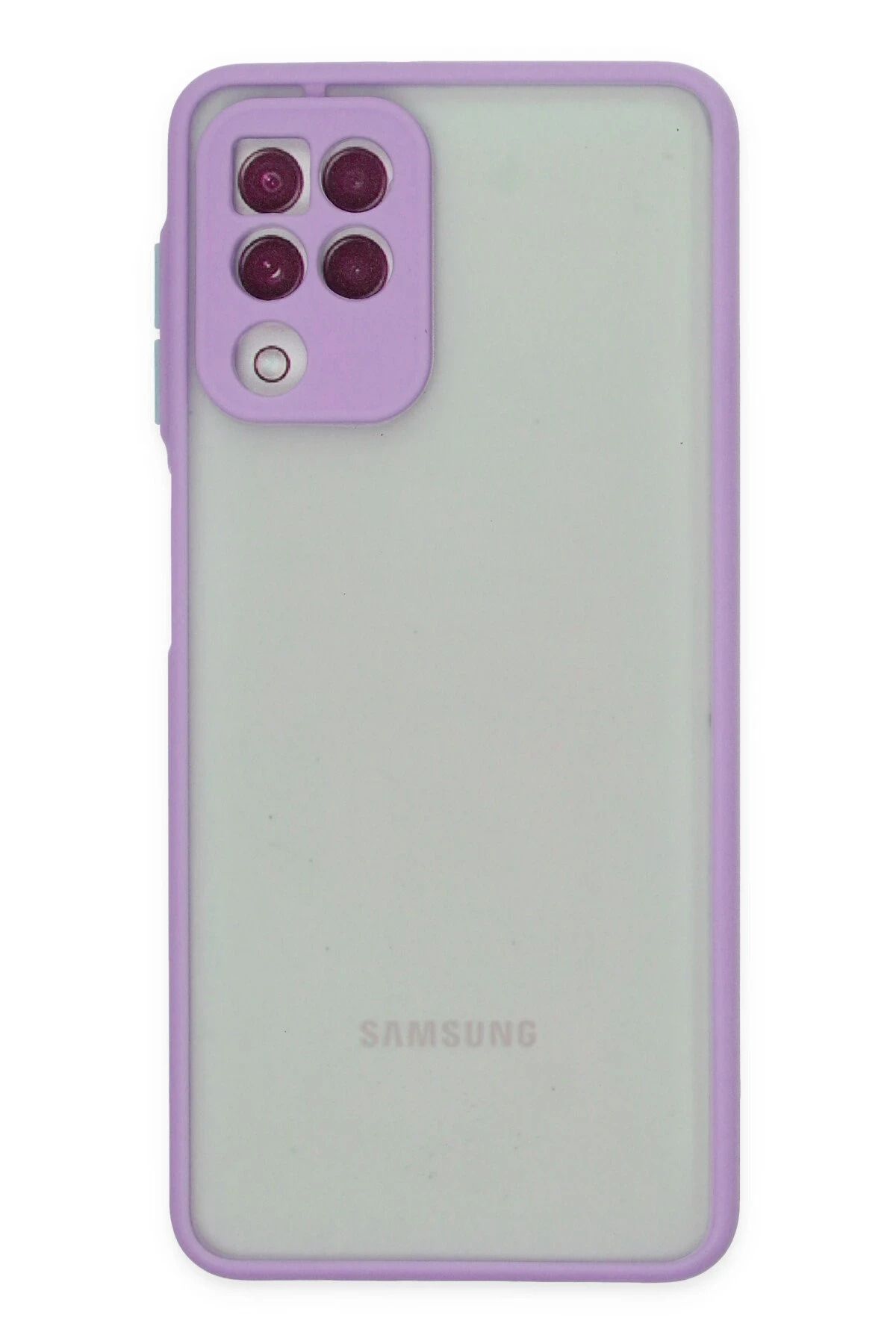 NewFace Samsung Galaxy A22 Kılıf Montreal Silikon Kapak - Mor BSTMY