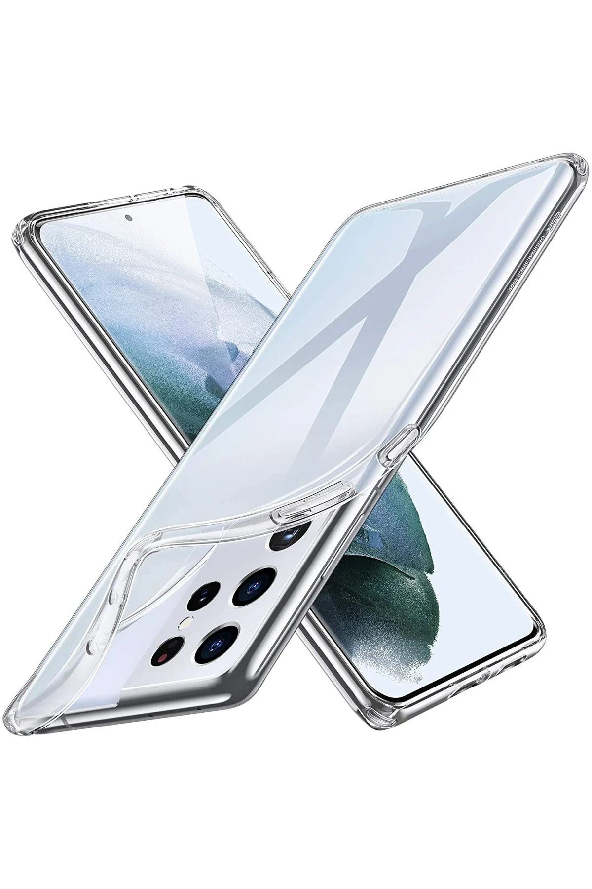 NewFace Samsung Galaxy S21 Ultra Kılıf Lüx Şeffaf Silikon JOJUA