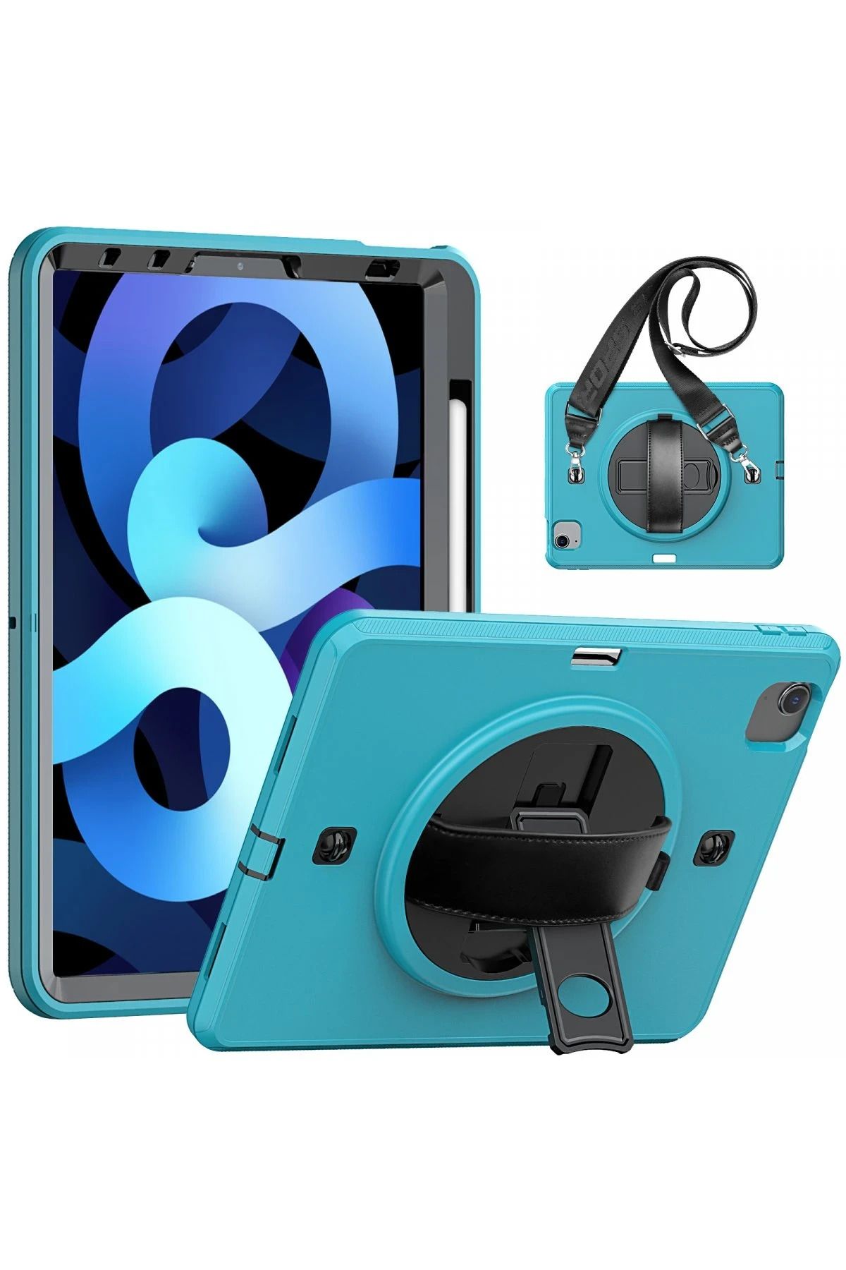NewFace iPad Pro 11 (2020) Kılıf Strap-C Otterbox Tablet Kapak - Mavi HNZRN