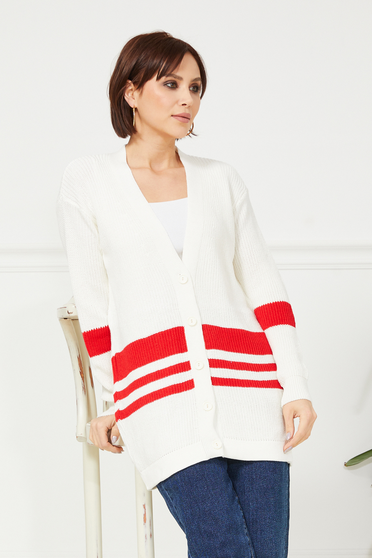DPARİS-Buttoned Knitwear Cardigan 5