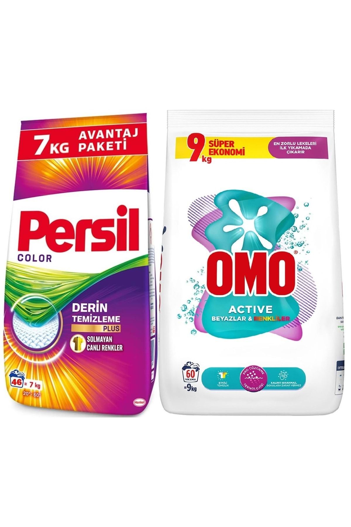 Persil Matik Toz Çamaşır Deterjanı 7KG Renkli (46 Yıkama) + 9KG Beyazlar ve Renkliler