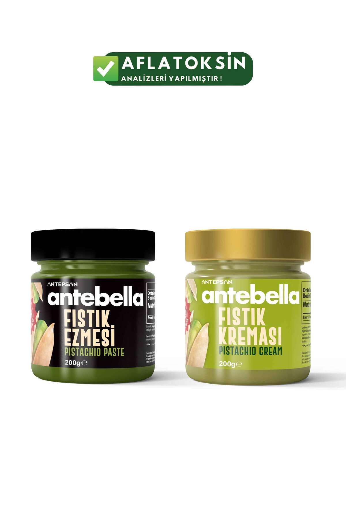 Antebella Antep Fıstık Kreması 200 g + Antep Fıstık Ezmesi 200 g