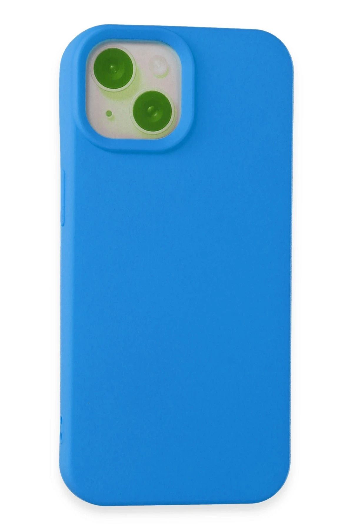 NewFace iPhone 15 uyumlu  Kılıf Nano içi Kadife Silikon - Mavi HNZRN