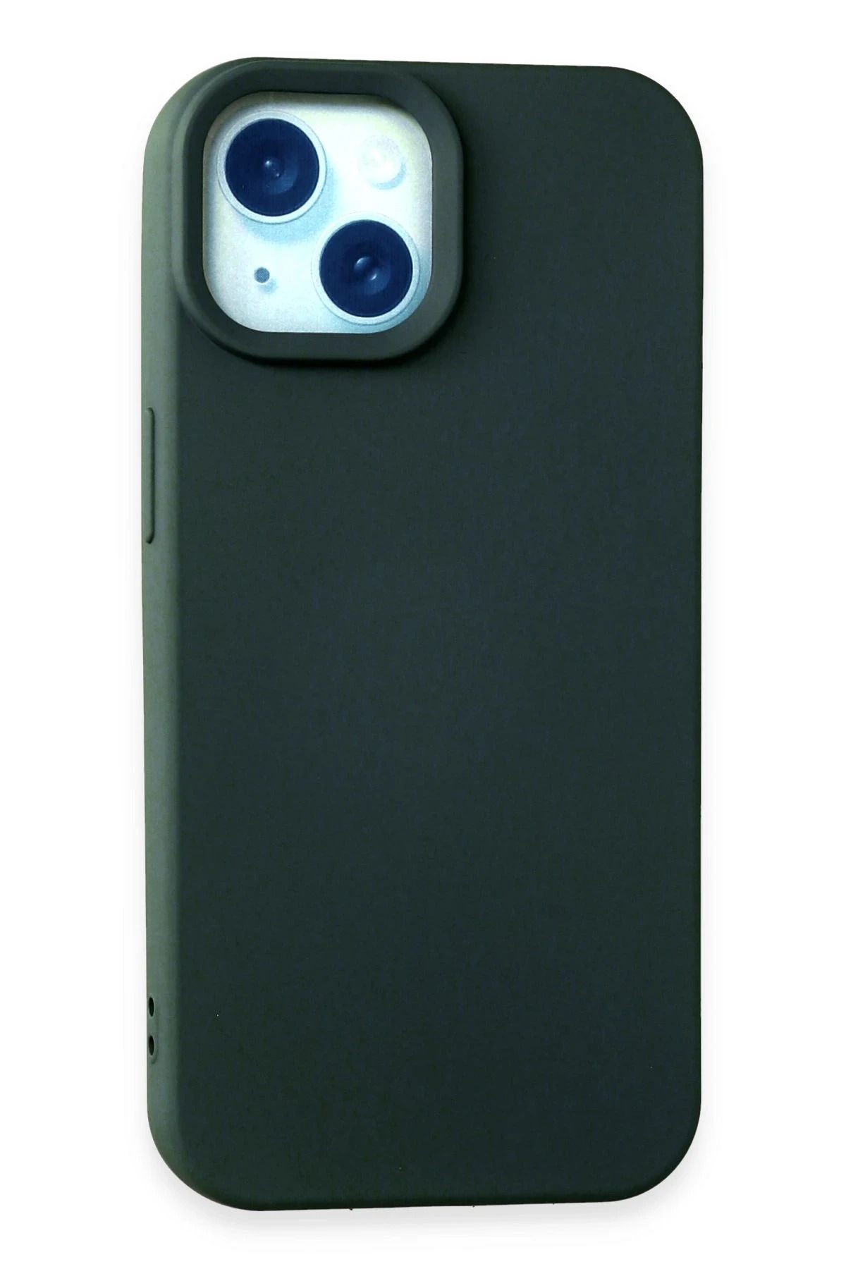 NewFace iPhone 15 Uyumlu Kılıf Nano içi Kadife Silikon - Koyu Yeşil HNZRN