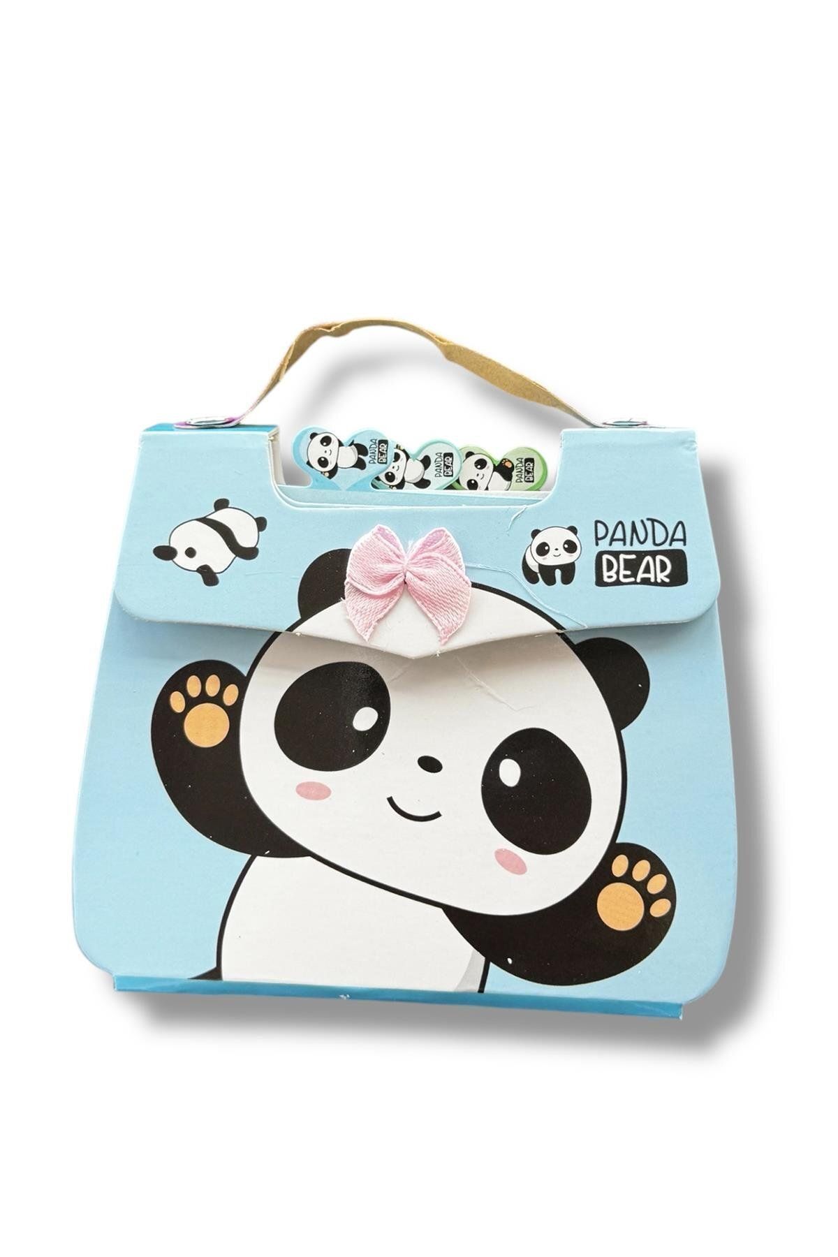 TAKIŞTIR Mavi Renk Panda Figürlü Not Defteri