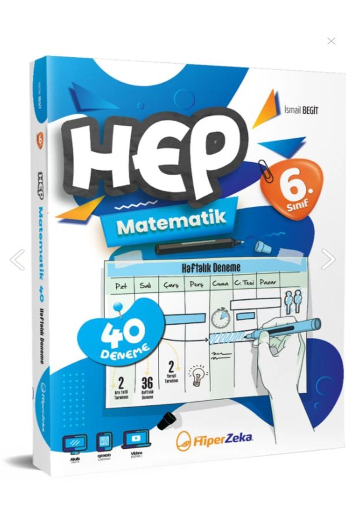 Altın Karma Yayınları Hiper Zeka 2025 6. Sınıf Haftalık Hep Matematik 40 Deneme | Ismail Begit