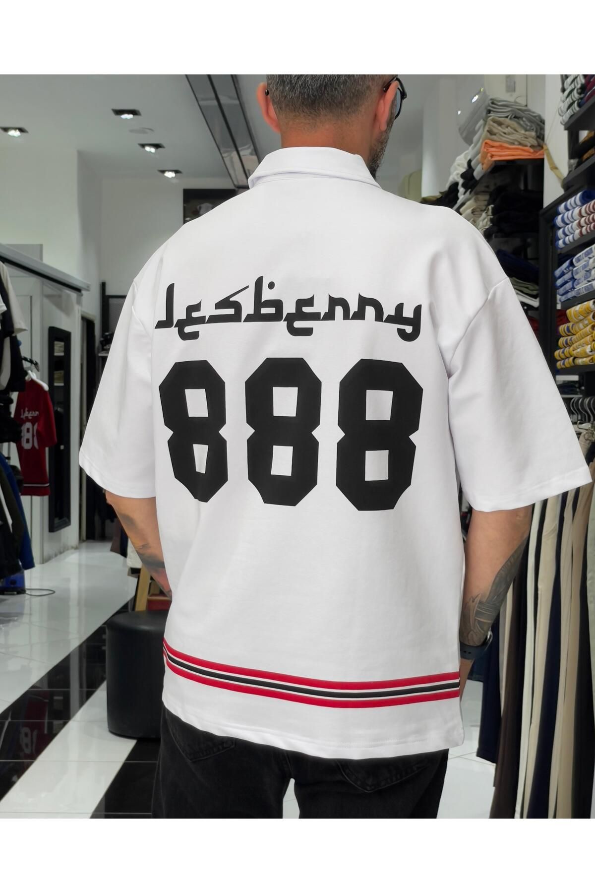 Higo Man 888 Baskılı Oversize Polo Yaka Erkek T-Shirt