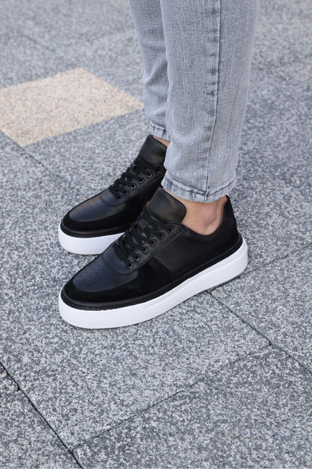 Avni Ceylan Yüksek Tabanlı Hakiki Deri Erkek Sneaker Ayakkabı