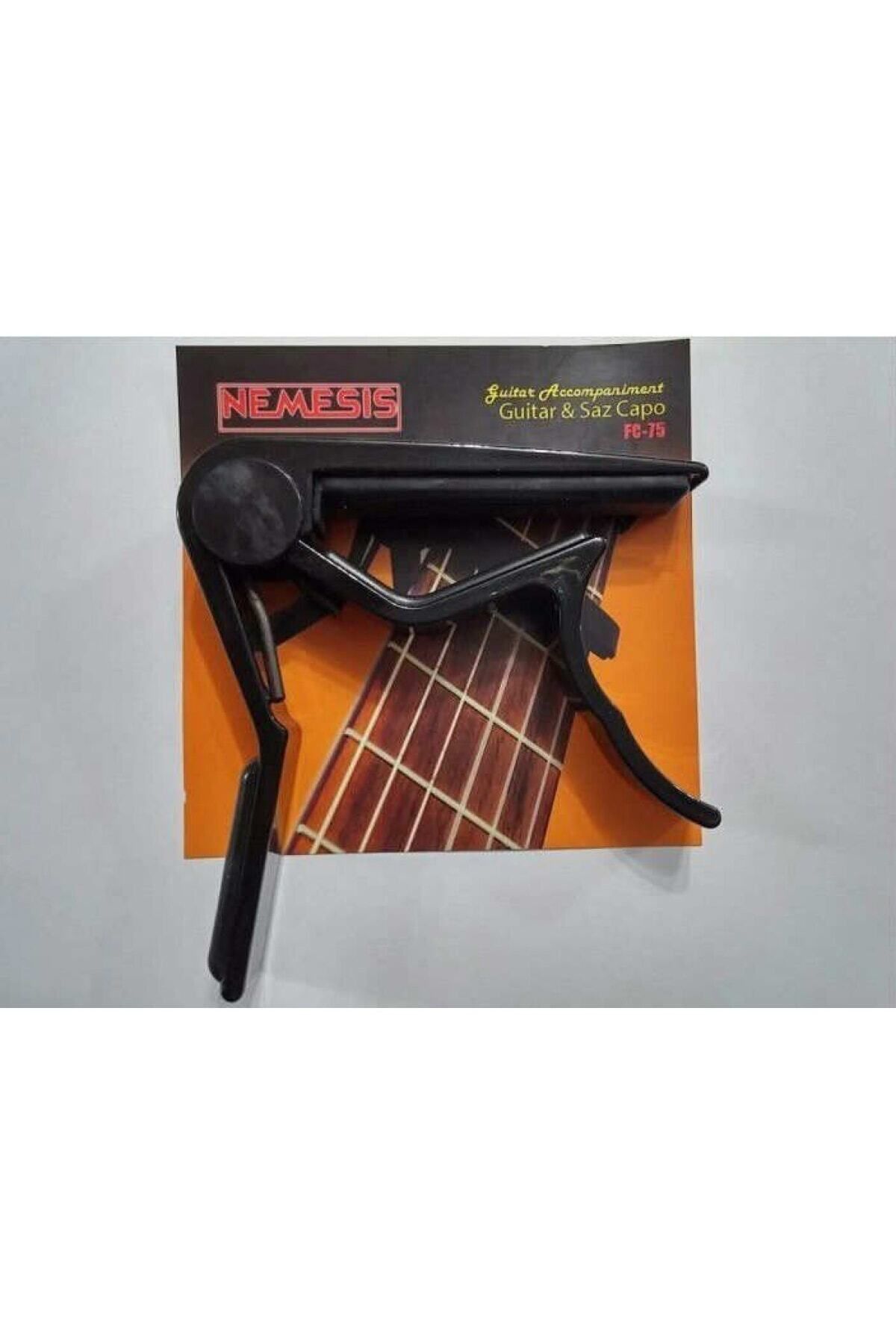 Master Music Art Profesyonel Siyah Renk Saz Ve Gitar Kelepçesi-siyah Kapo