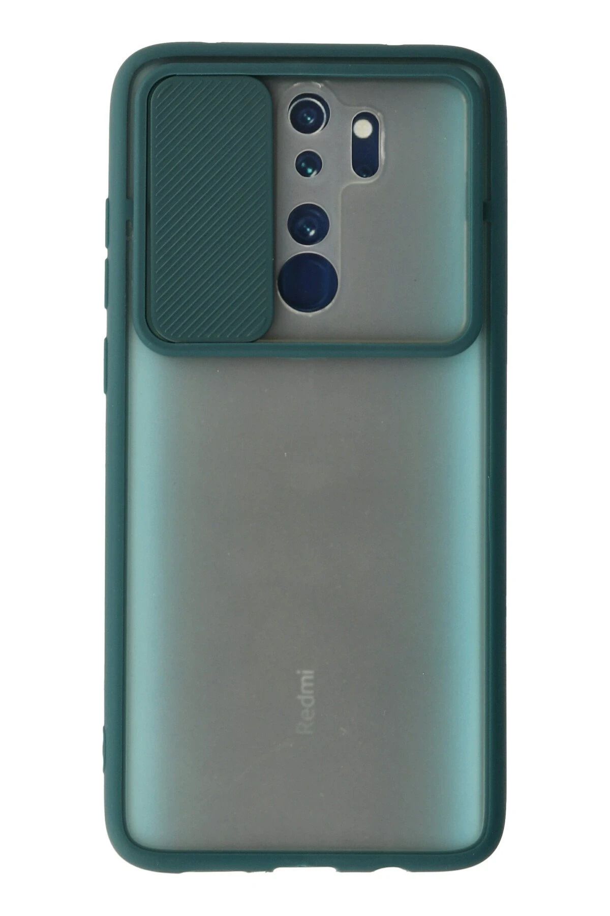 NewFace Xiaomi Redmi Note 8 Pro Kılıf Palm Buzlu Kamera Sürgülü Silikon - Yeşil NRMSA