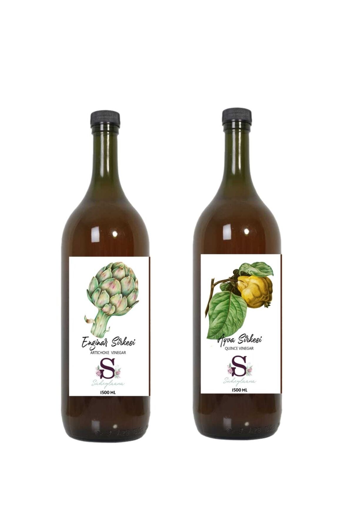 Süheylaana Doğal Enginar Sirkesi 1500 Ml - Doğal Ayva Sirkesi 1500 Ml