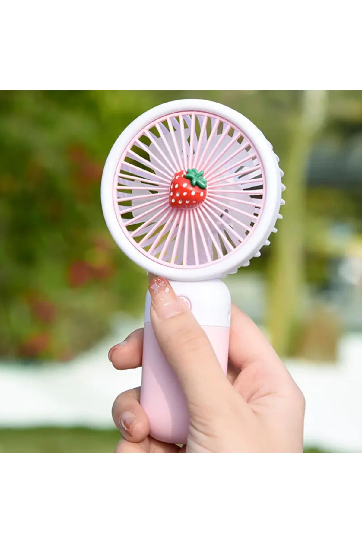 MetaForce Mini Fan Şarjlı Taşınabilir El Vantilatörü Telefon Standı Meyve Figürlü Usb Mini Fan 250Mah 5W Güçlü