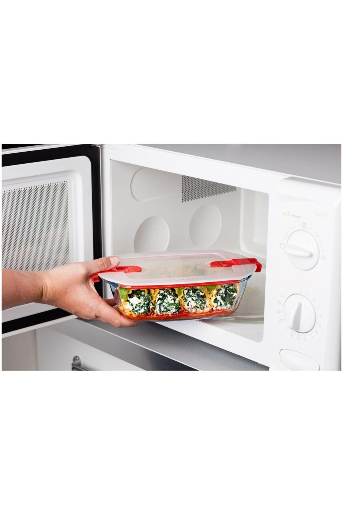 Pyrex-Rectangular casserole with lid 2