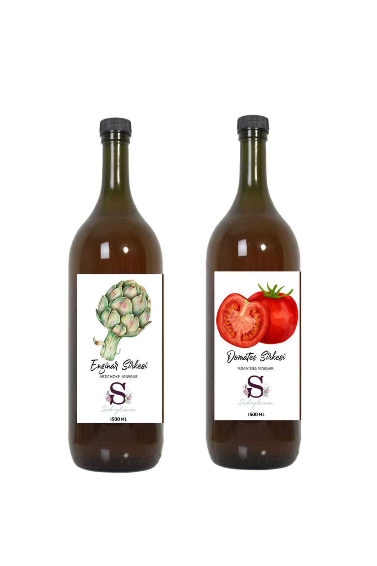 Süheylaana Doğal Enginar Sirkesi 1500 Ml - Doğal Domates Sirkesi 1500 Ml