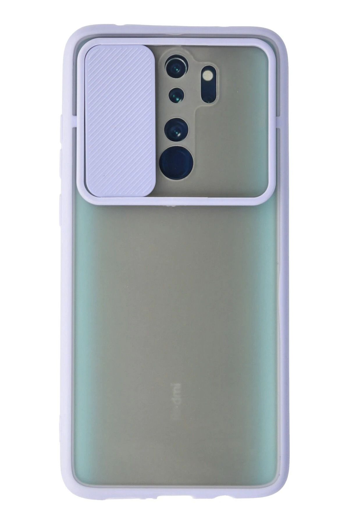NewFace Xiaomi Redmi Note 8 Pro Kılıf Palm Buzlu Kamera Sürgülü Silikon - Lila FERRG