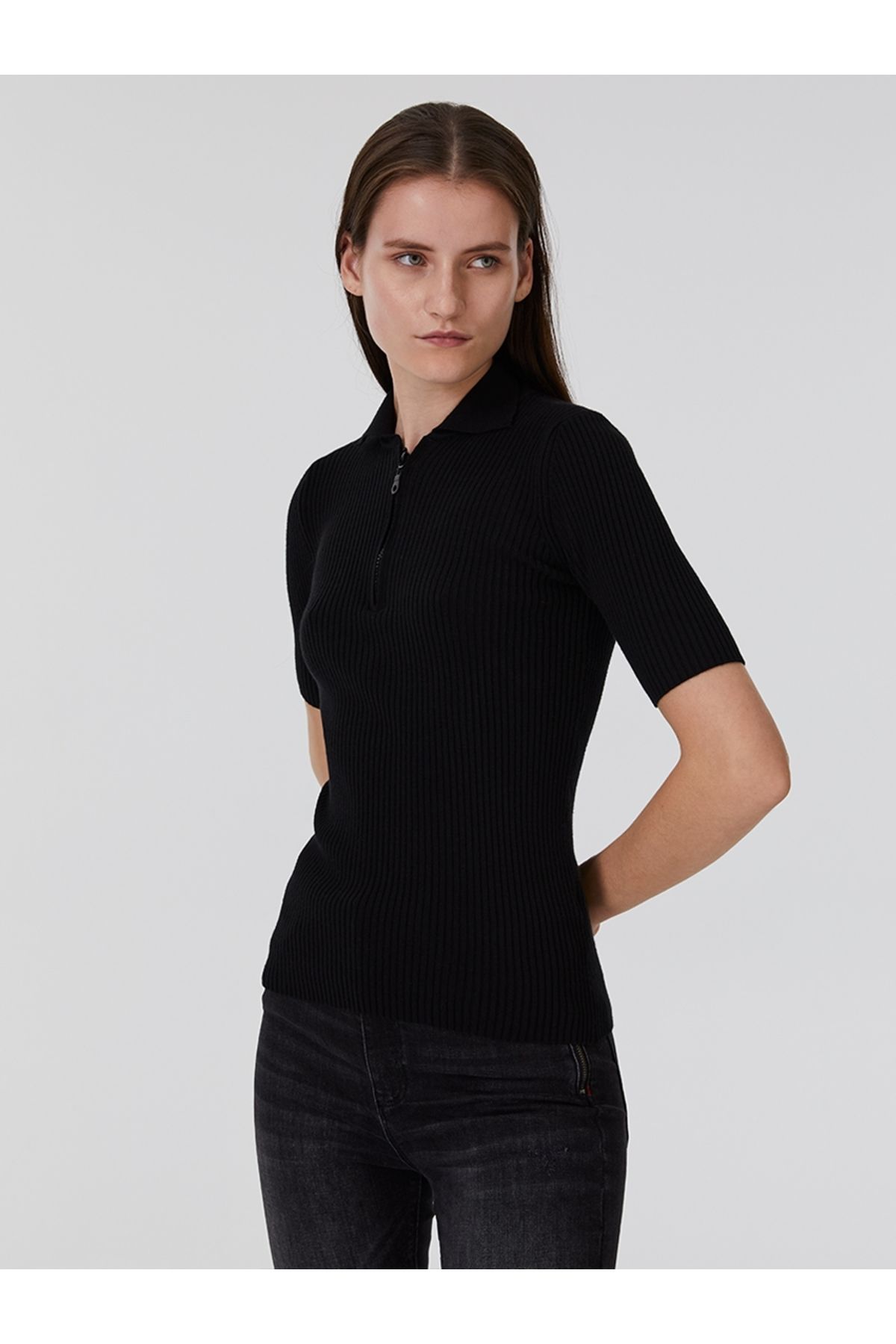 Loft-Pulover de damă slim fit 2