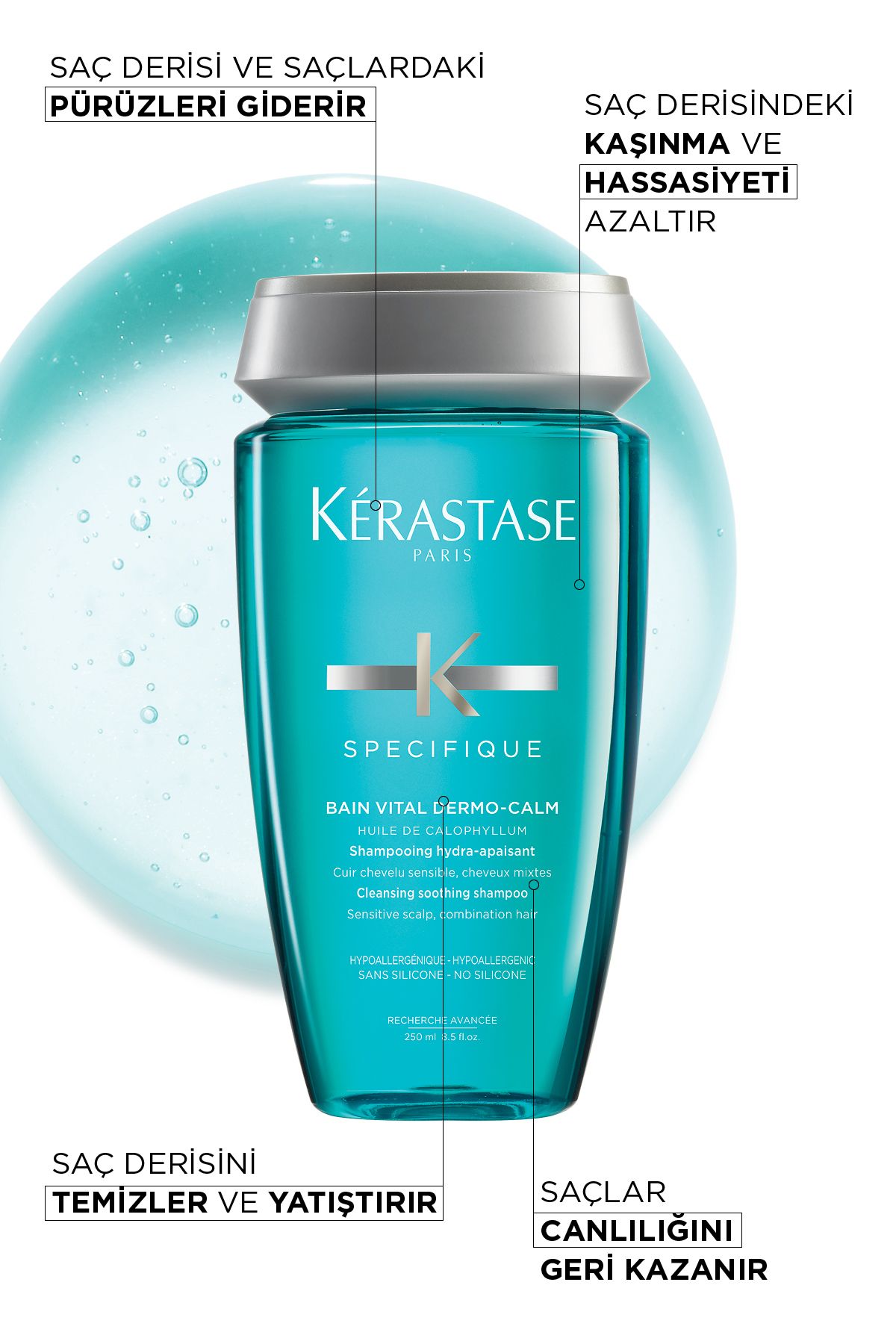 Kerastase شامپو ضد حساسیت و روغن دار برای موهای چرب 250 میلی لیتر