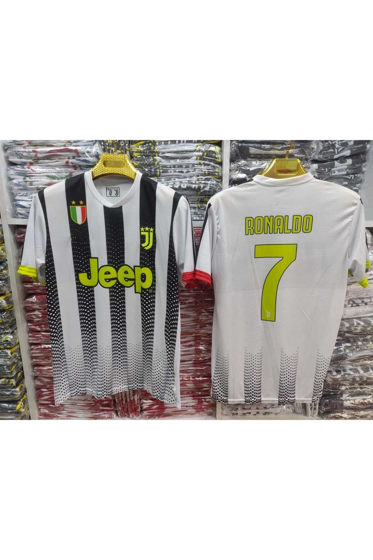DAYIBALI DÜKKAN DAYIBALI JUV Cristiano Ronaldo 19/20 Sezonu Siyah Beyaz Kısa Kol Forması