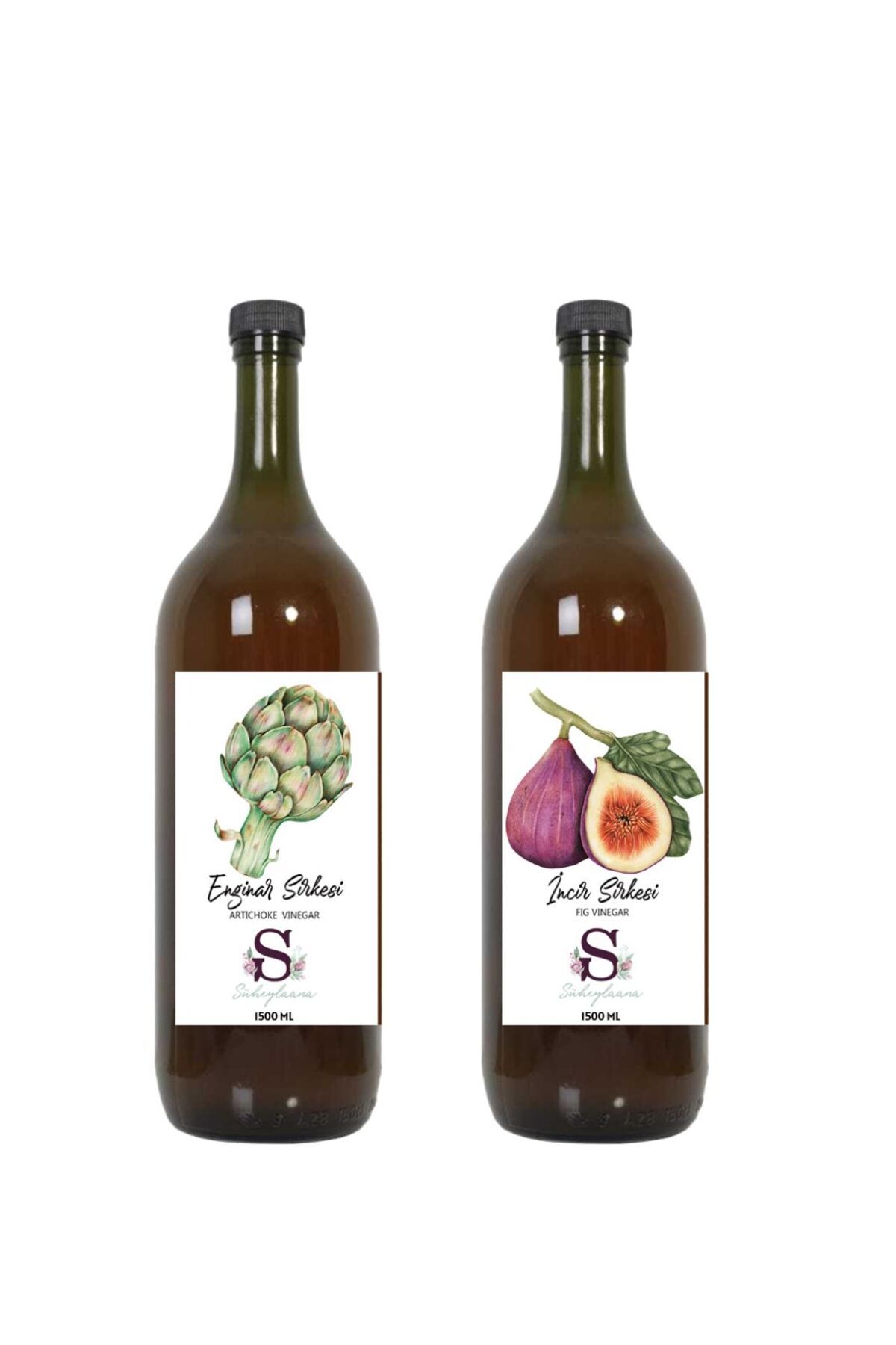 Süheylaana Doğal Enginar Sirkesi 1500 Ml - Doğal İncir Sirkesi 1500 Ml