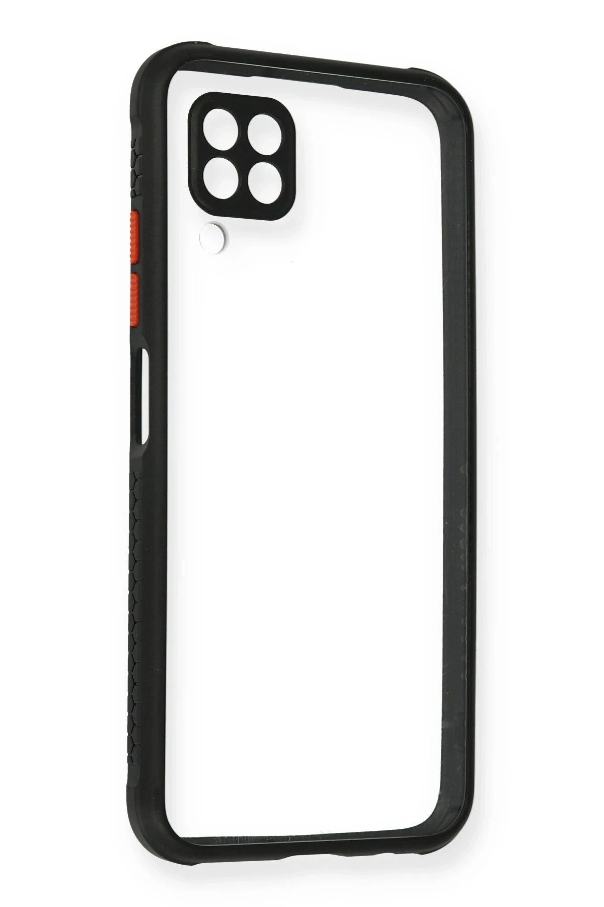 NewFace Huawei P40 Lite Kılıf Miami Şeffaf Silikon - Siyah HNZRN