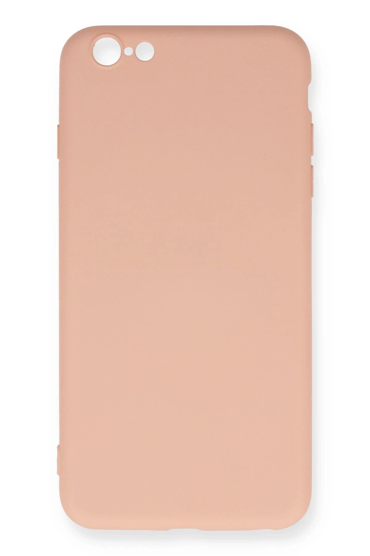 NewFace iPhone 6 Plus Kılıf uyumlu  Nano içi Kadife Silikon - Pudra BSTMY