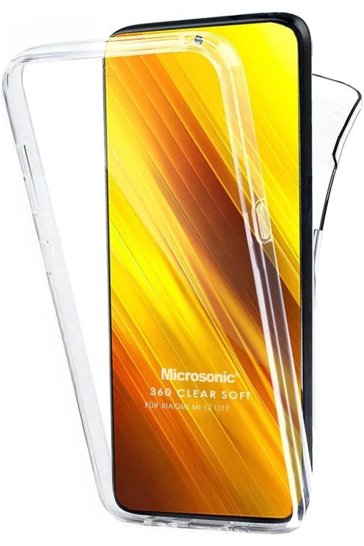 STOREMAX daliashops Xiaomi Mi 12 Kılıf 6 Tarafı Tam Full Koruma 360 Clear Soft Şeffaf [Mi 12 ile Uyumlu K