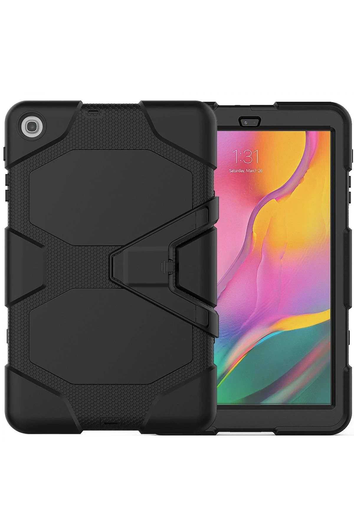 NewFace Samsung Galaxy T510 Tab A 10.1 Kılıf Griffin Tablet Kapak - Siyah JOJUA