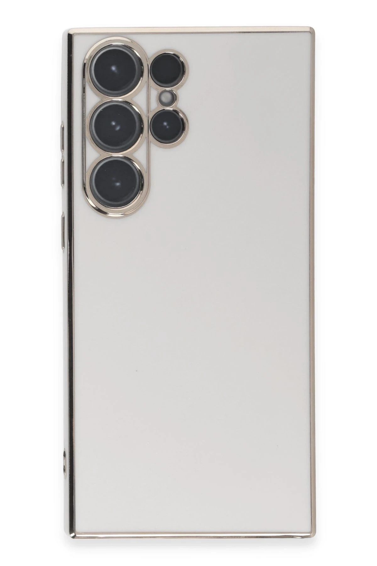 NewFace Samsung Galaxy S23 Ultra Kılıf Volet Silikon - Beyaz HNZRN