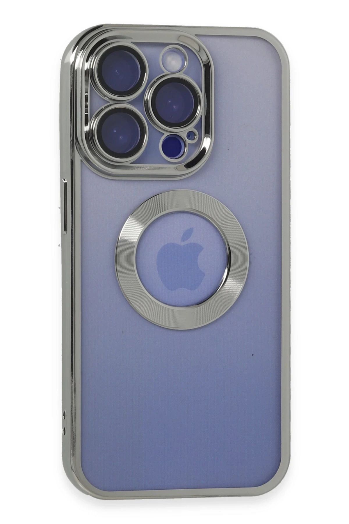 NewFace iPhone 15 Pro Max Kılıf Slot Silikon - Gümüş FERRG