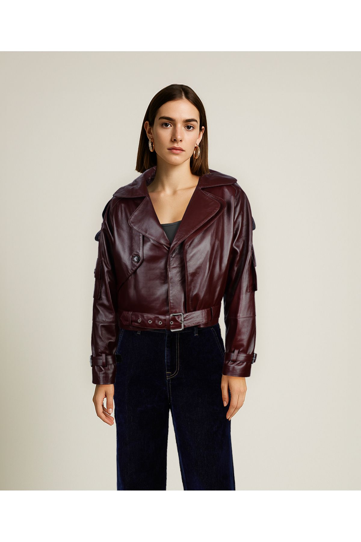 BASAKLA OFFICIAL Berry Biker Deri Ceket