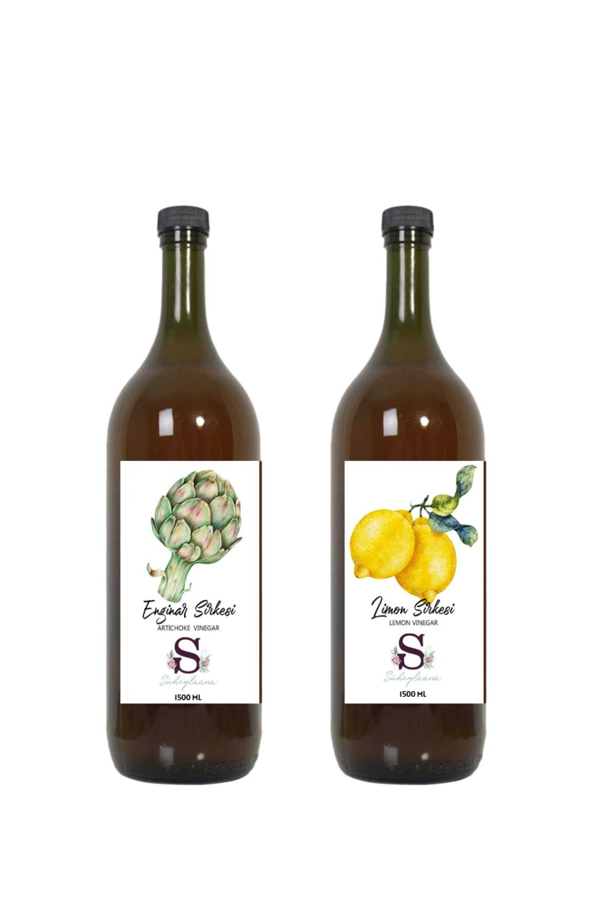 Süheylaana Doğal Enginar Sirkesi 1500 Ml - Doğal Limon Sirkesi 1500 Ml