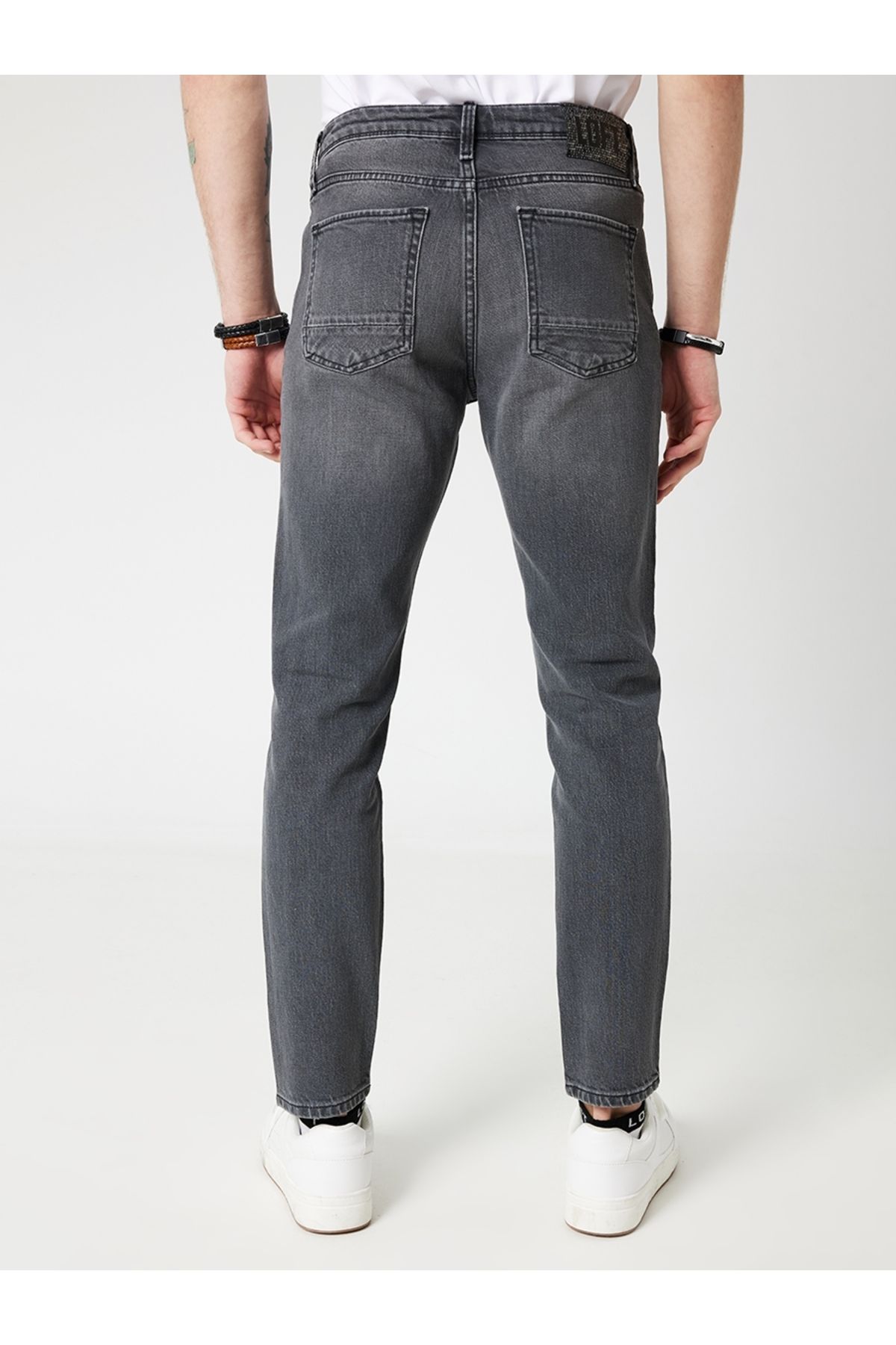 شلوار خاکستری مردانه Greg Slim Fit اورجینال Loft