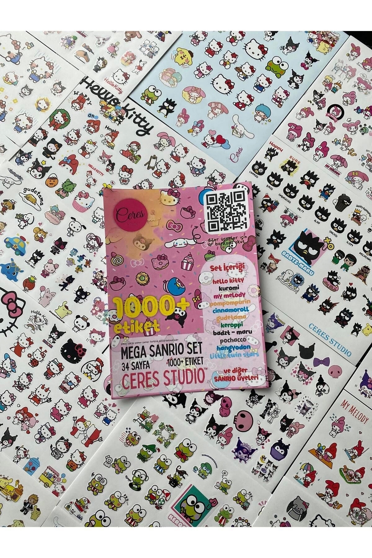 Ceres Studio Sanrio Sticker Set Hello Kitty Kuromi Melody