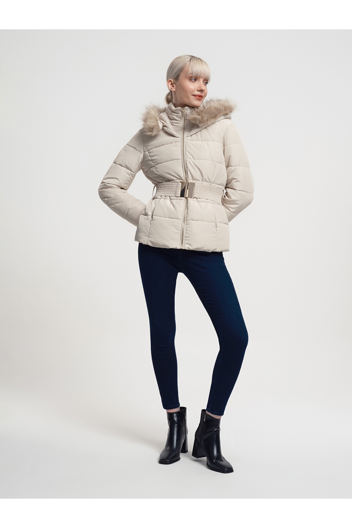 Loft Regular Fit Kadın Mont görsel 4