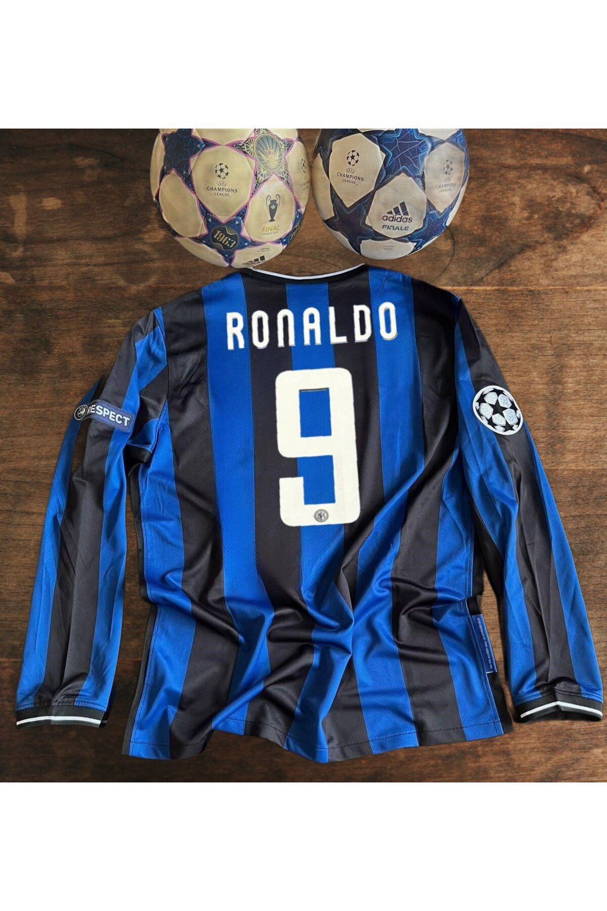 Atlas Global İNTER RONALDO UZUN KOL YETİŞKİN FORMASI MAVİ SİYAH