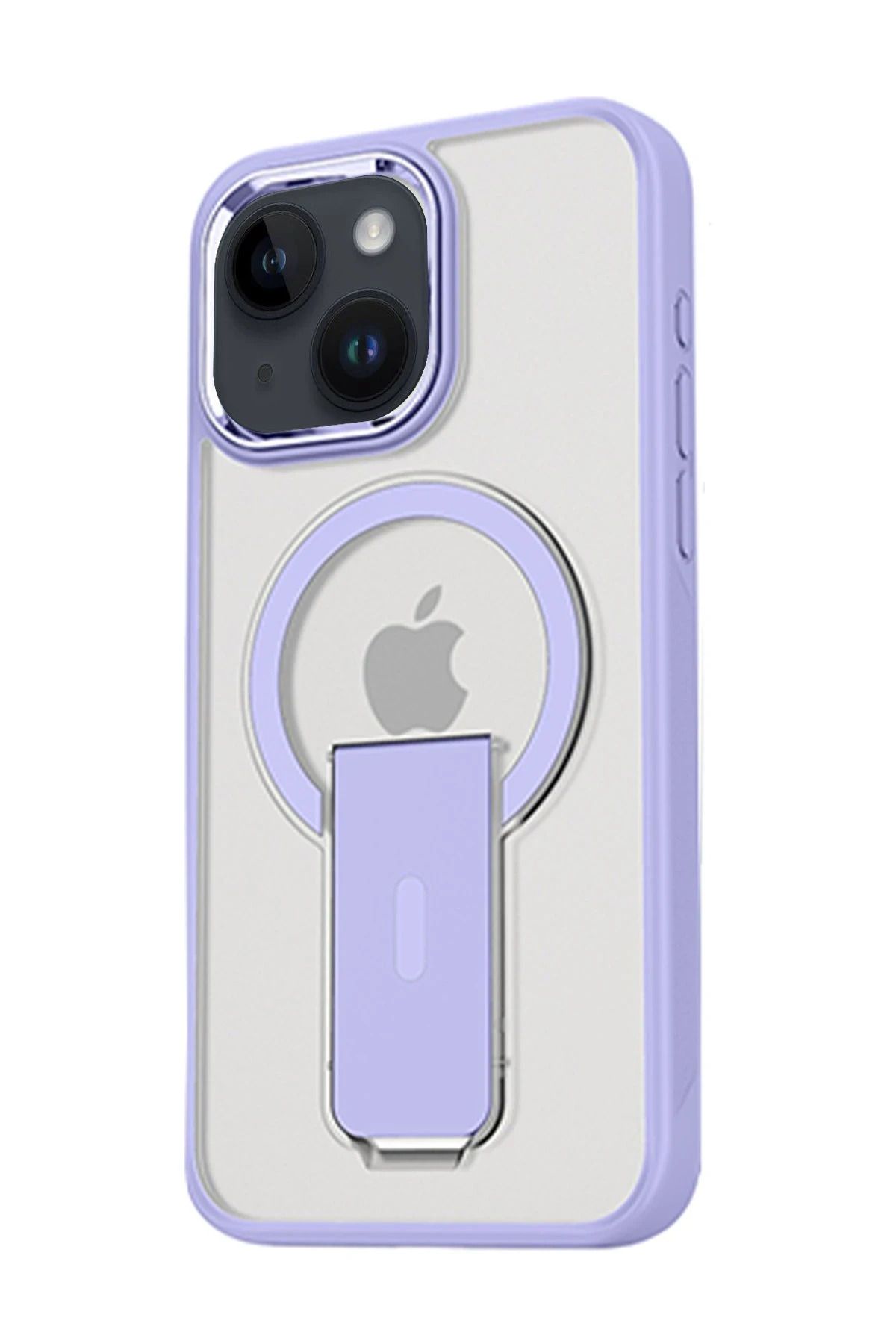 NewFace iPhone 14 Tork Magsafe Standlı Kapak - Lila YNSMR