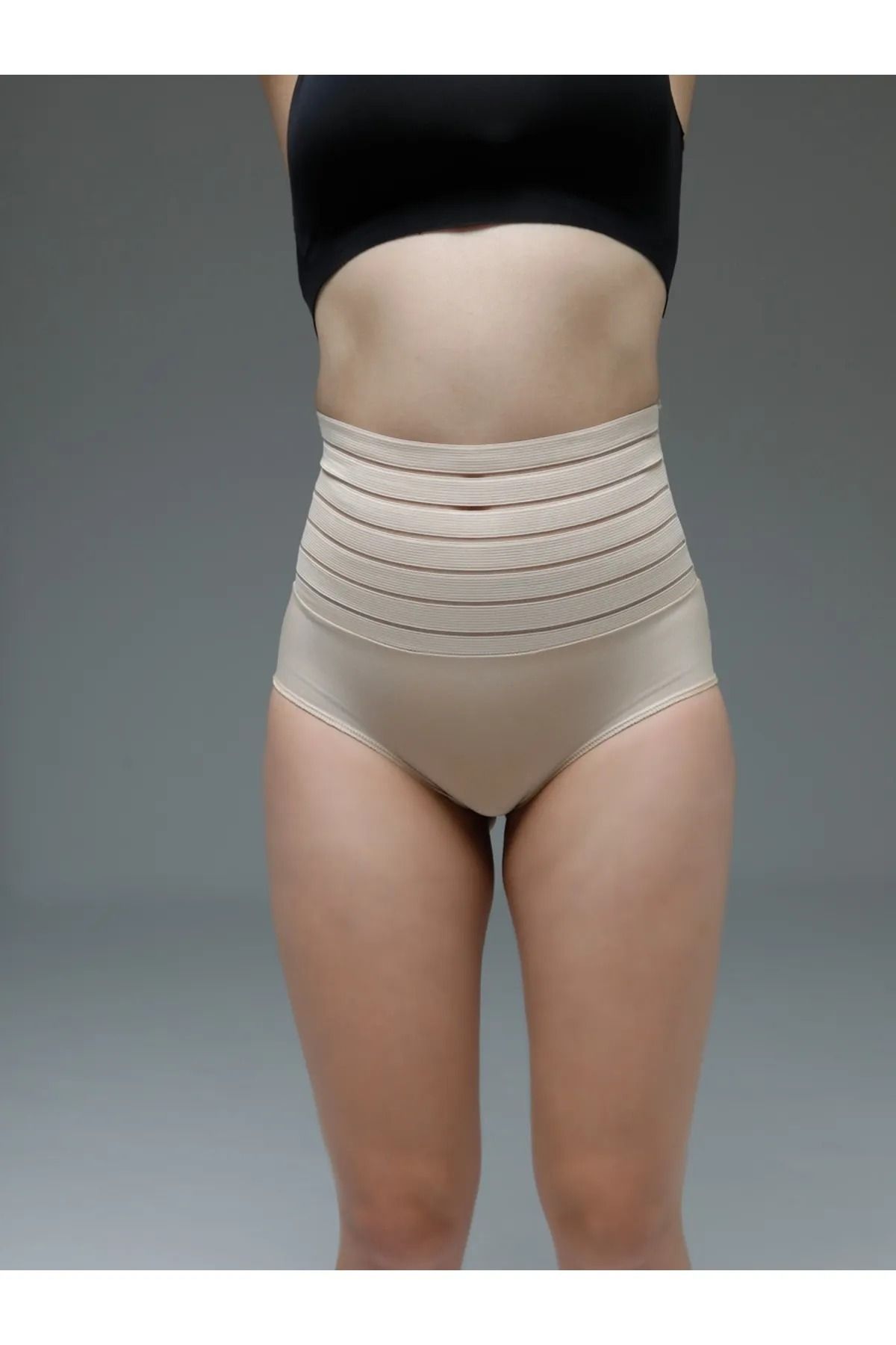 SAUNA SUIT Kadın Yüksek Bel Karın ve Göbek Toparlayan Ten Rengi Toparlayıcı Külot Korse