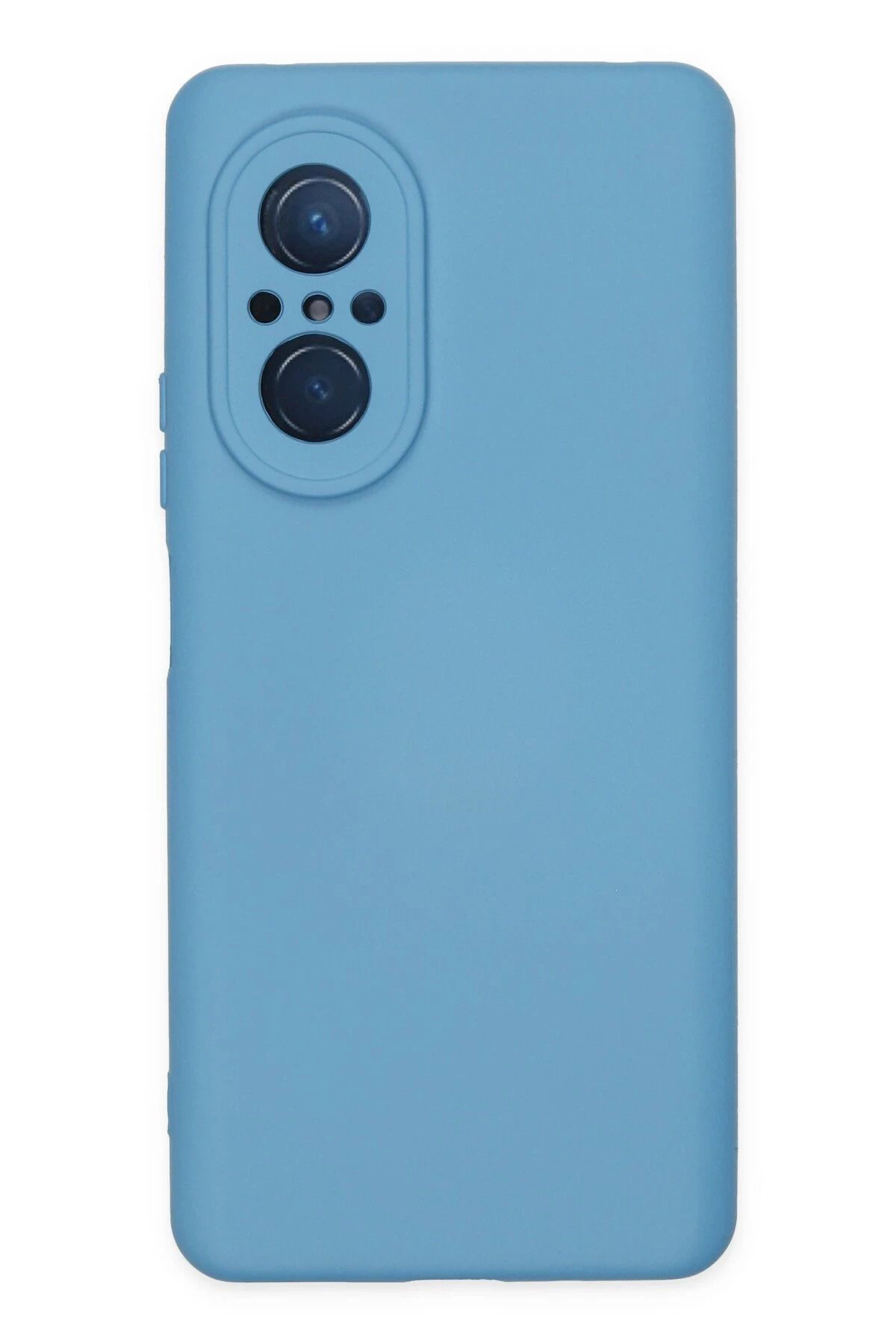 NewFace Huawei Nova 9 SE Uyumlu Kılıf Nano içi Kadife Silikon - Mavi HNZRN