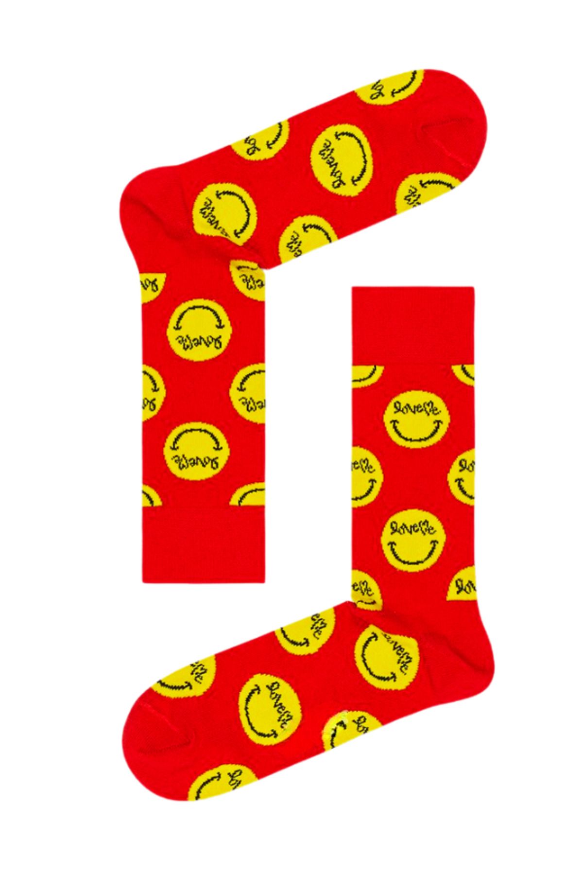 Shuttle Park Özel Seri Happy Renkli Socks Love Me Desenli Eğlenceli Tasarım Tarz Soket Dikişsiz Çorap