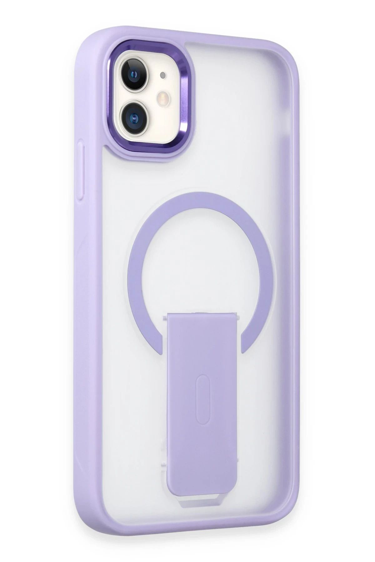 NewFace iPhone 12 Tork Magsafe Standlı Kapak - Lila YNSMR