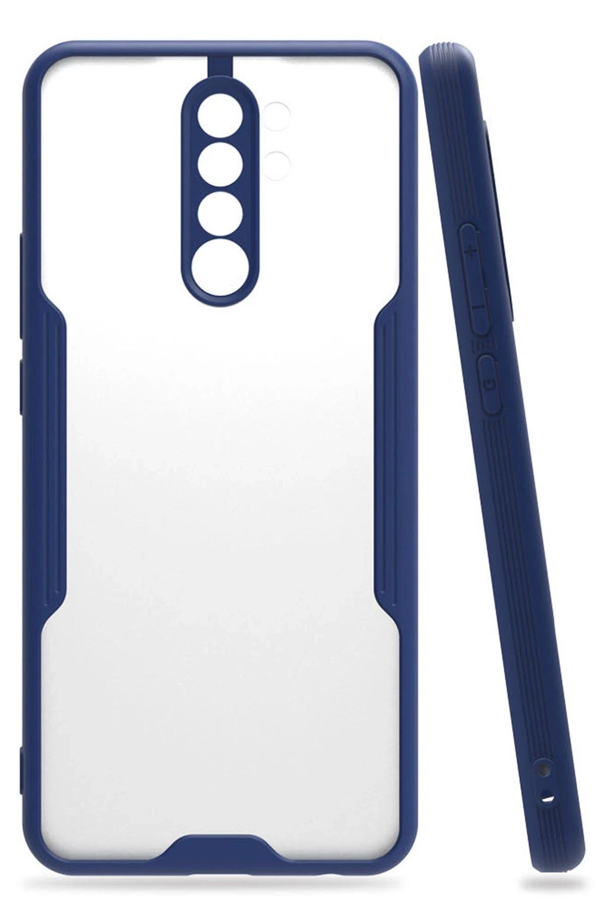 NewFace Xiaomi Redmi 9 Kılıf Platin Silikon - Lacivert HNZRN