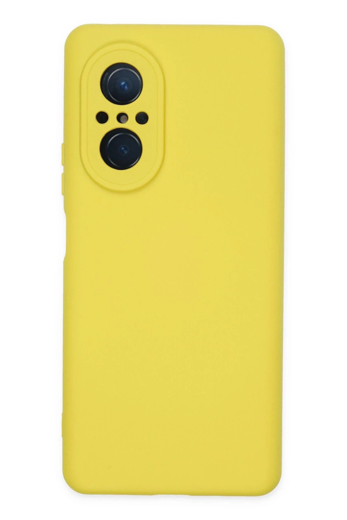 NewFace Huawei Nova 9 SE Kılıf Nano içi Kadife Silikon - Sarı JOJUA