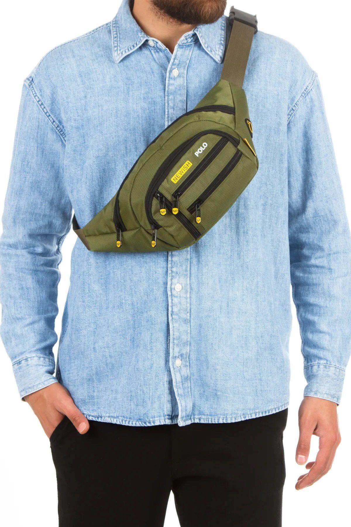 Newish Polo ÇAPRAZ Bel ve Omuz Çantası, Free Bag
