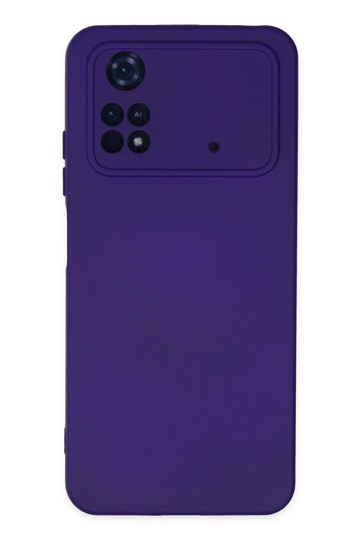 NewFace Xiaomi Poco M4 Pro 4G Kılıf Nano içi Kadife Silikon - Mor BSTMY