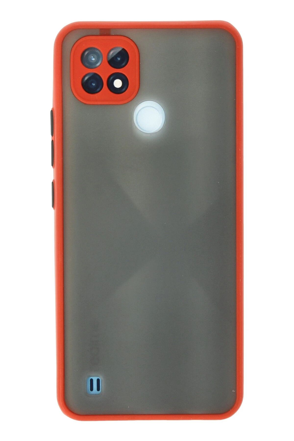 NewFace Realme C21 Kılıf Montreal Silikon Kapak - Kırmızı LZWDR