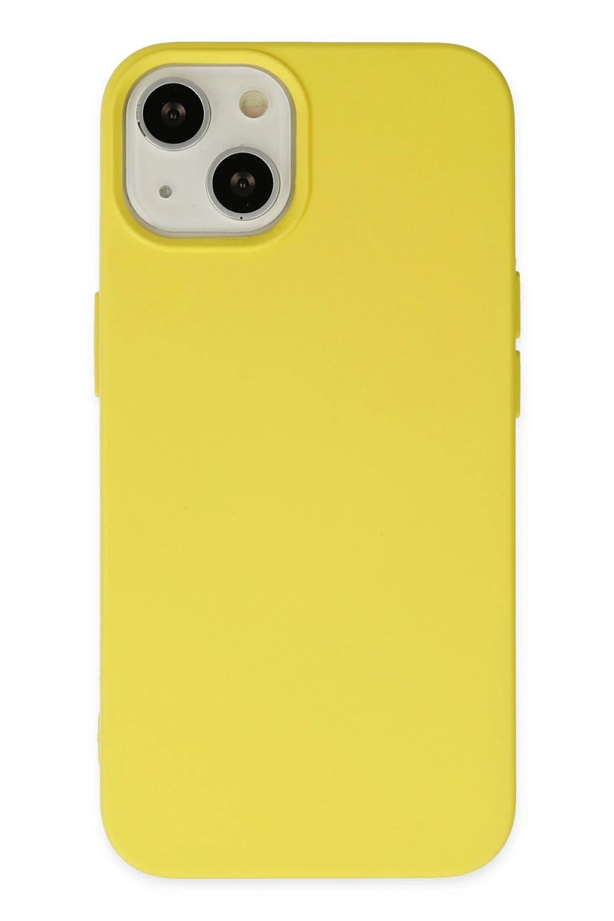NewFace iPhone 14 Kılıf Nano içi Kadife Silikon - Sarı JOJUA