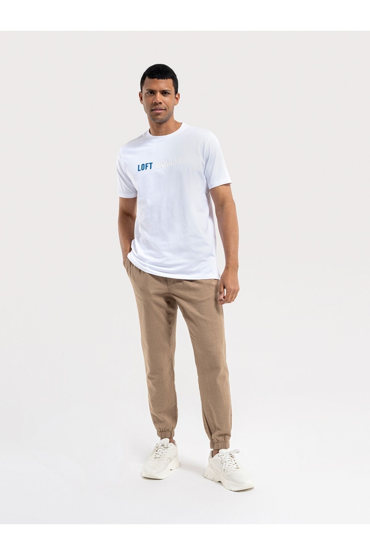 تی شرت سفید مردانه Tshirt K.Kol معمولی مناسب Loft